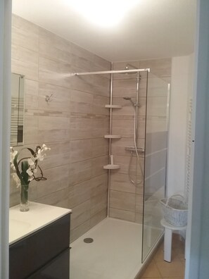 Shower, hair dryer