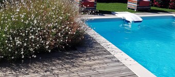 Villa garden, private pool, pétanque court, 1 km from Cavalaire beaches