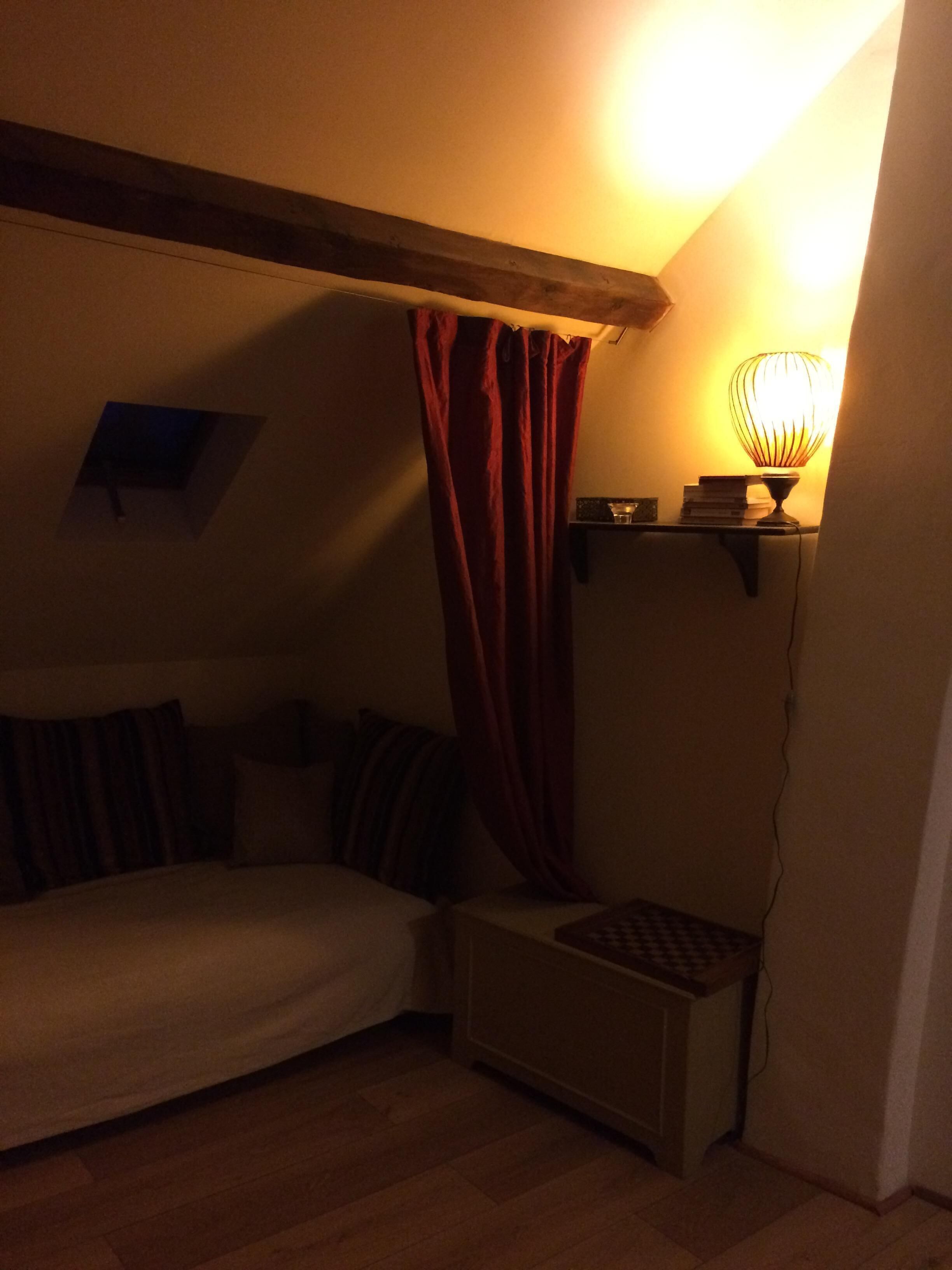    Break in the center of Saumur superb castle view