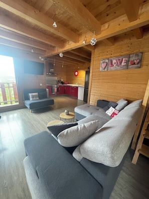 Télévision, lecteur de DVD, livres