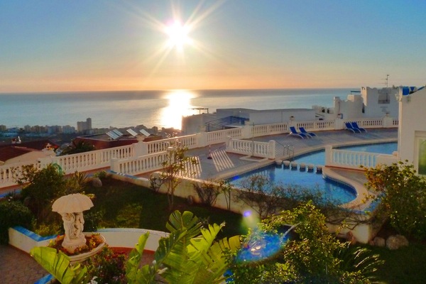 Vue réelle depuis la terrasse de l'appartement.