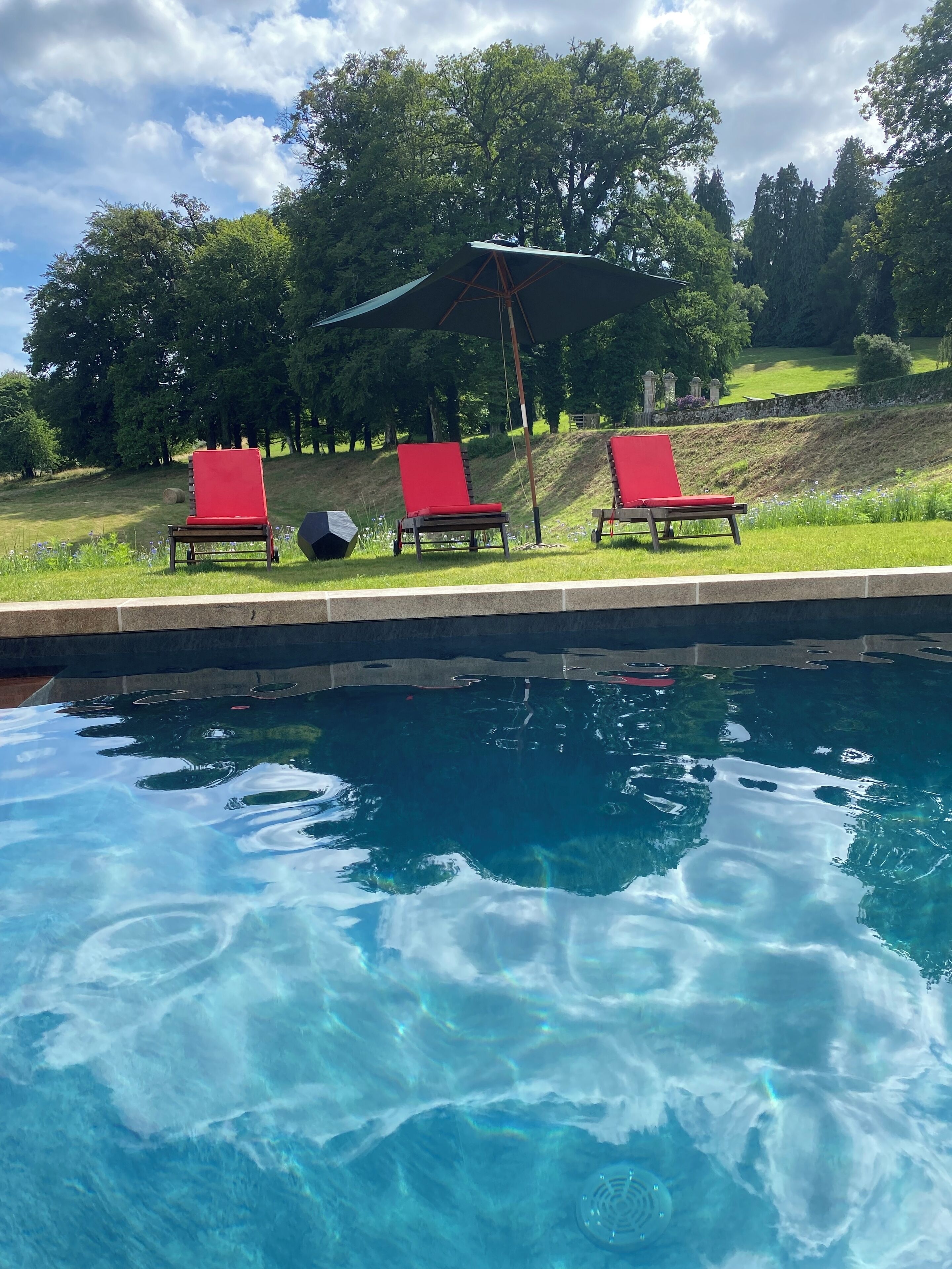 Lovely granite house with its swimming pool Park 10 Ha Calm and view.