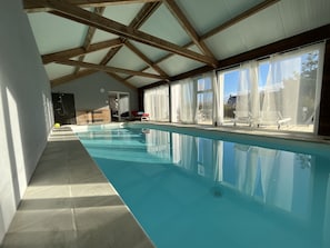 Indoor pool, a heated pool