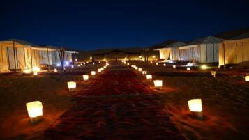 Outdoor banquet area