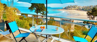 PERROS GUIREC APARTAMENTO 2 A 4 PERS, VISTA AL MAR, TERRAZA, PLAYA 150 M-PARKING PRIVADO 
