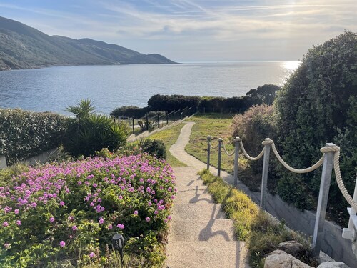 Waterfront villa with pool