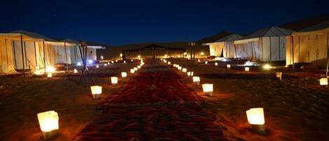 Outdoor banquet area