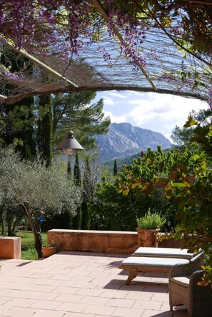 Terrace/patio - Authentic Bastide in Aix en Provence Clim, Swimming pool, 5 bedrooms, 10 travellers (Le Tholonet)