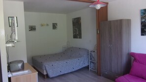 1 chambre, fer et planche à repasser, lit parapluie, accès Internet