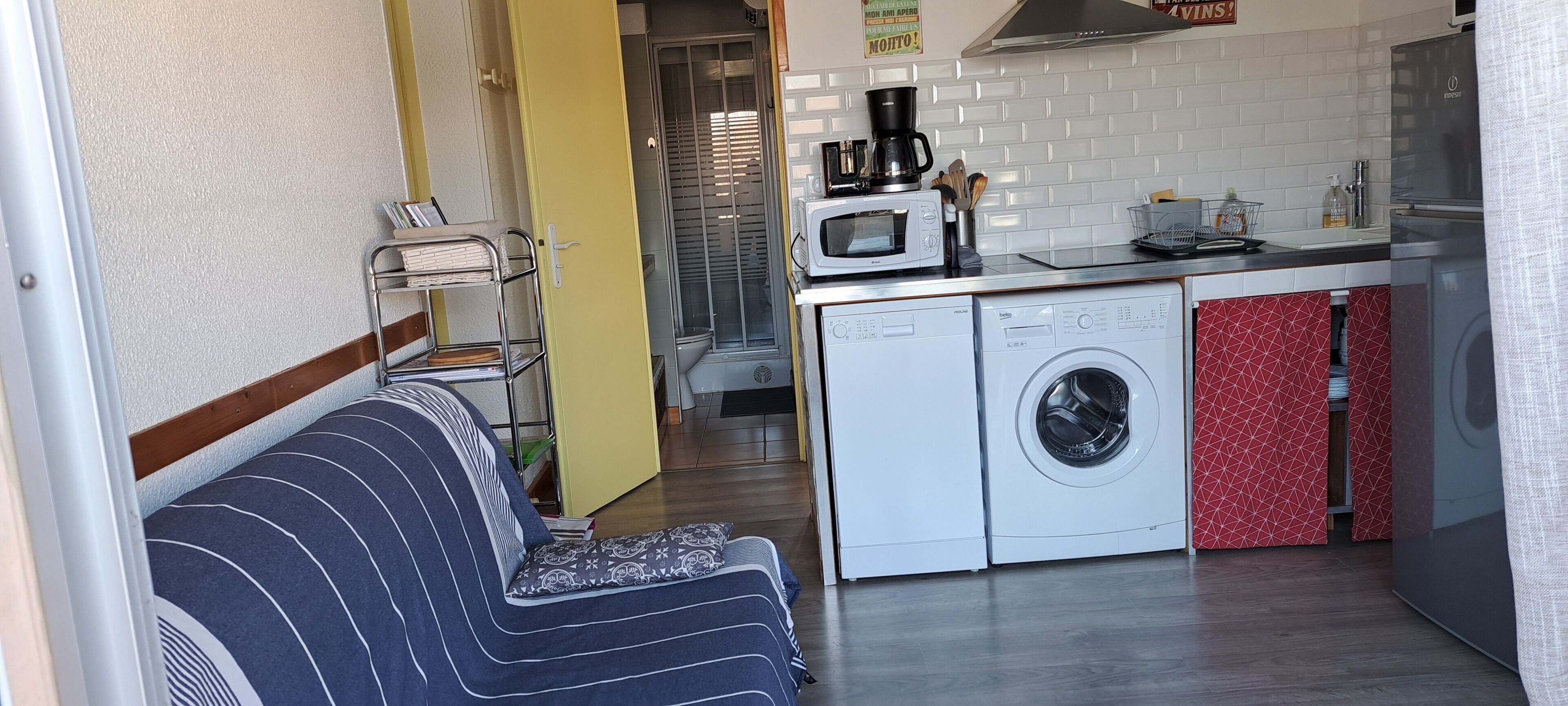 T2 apartment 4 people, 2 bedrooms, direct access to the beach