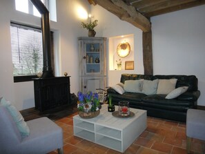 Smart TV, caminetto, lettore DVD