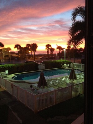 A heated pool