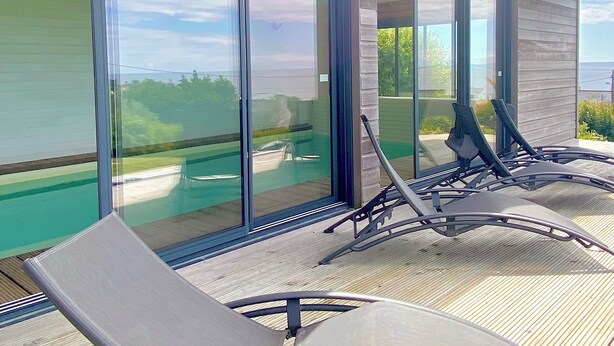 Property grounds - PROMO FINISTERE SUD Villa sea view POOL /SPA indoor, heated (Plouhinec)