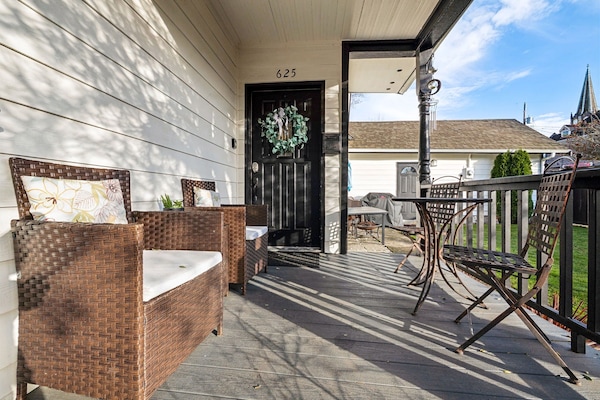 Front Door and porch.