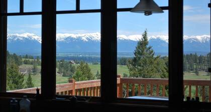 Serene Ridgetop Kalispell Home -View Over Kitchen Sink