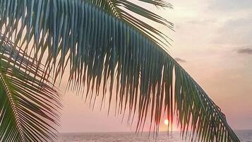 Sun-loungers, beach towels