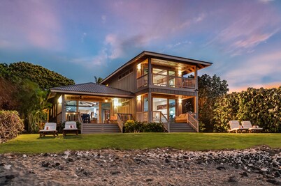 Gorgeous Oceanfront Estate, Steps From Beach w/AC & Puako Bay Views: 10D