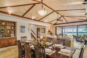Dining - Gorgeous Oceanfront Estate, Steps From Beach w/AC & Puako Bay Views: 10D (Kamuela)