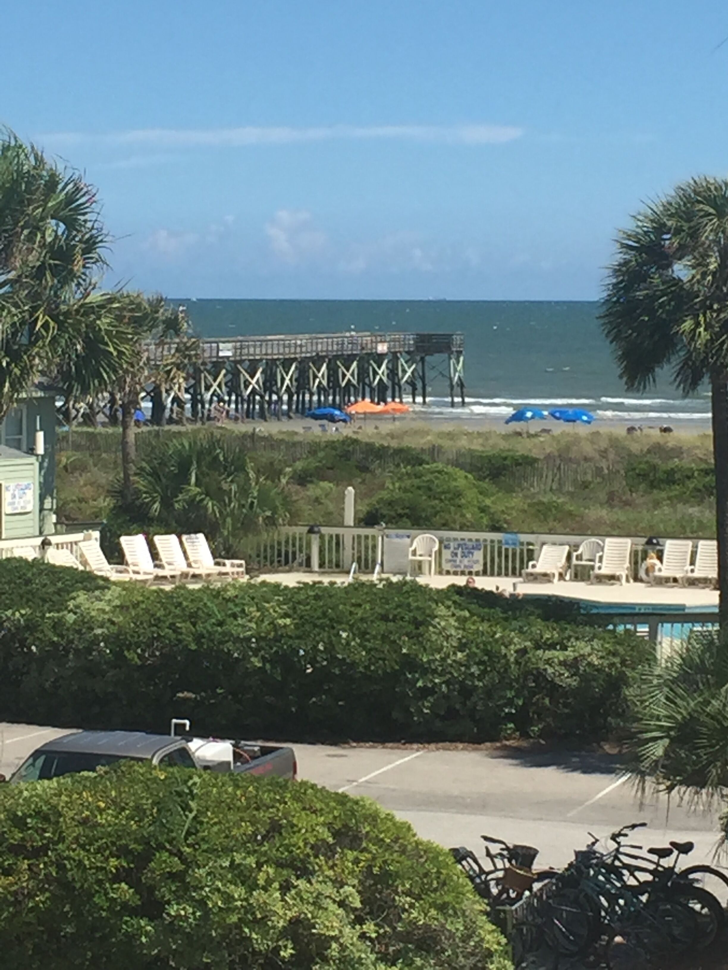 SEA CABIN  2nd floor oceanfront condo steps from beach,  pool and fishing pier