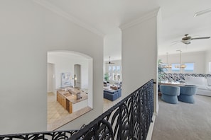 TV, fireplace - Beachfront Paradise - Manu Kai - Private Pool & Hot Tub - 6 bedroom Luxury Home in The Shores (South Padre Island)