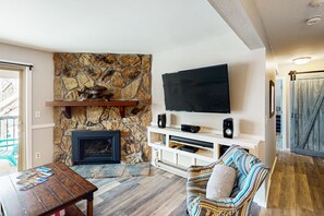 TV, DVD player, stereo