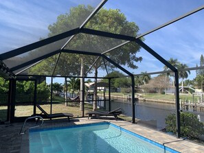 A heated pool