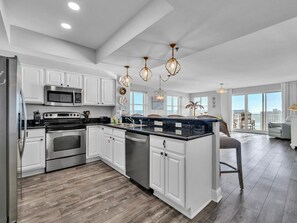 Fridge, microwave, oven, stovetop - Ariel Dunes II 1301 - Beautiful spacious, beach condo, just steps to the Gulf (Miramar Beach)