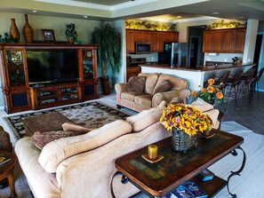 TV, DVD player, video library - Palisades Point- Sanctuary of Seclusion! High-end Condo with Million Dollar View (Lake Ozark)