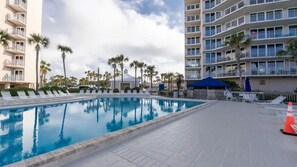 Outdoor pool, a heated pool