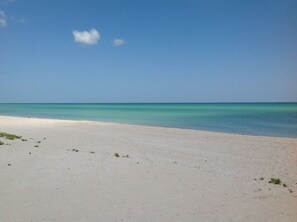 On the beach, beach towels