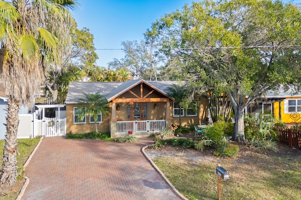 Front entry & brick drive.