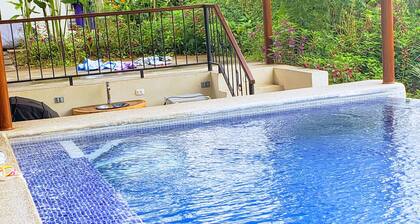 Preciosa escapada costarricense con piscina infinita y bar con piscina / rancho cubierto
