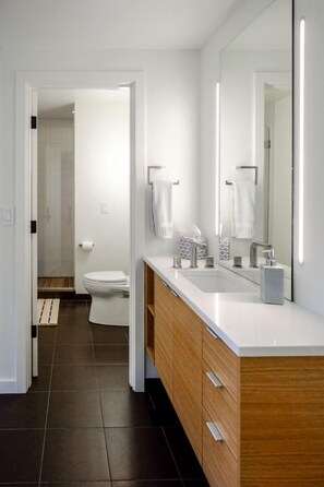 Bathtub, hair dryer, towels - Bluebird Day - Stargazer (Bend)