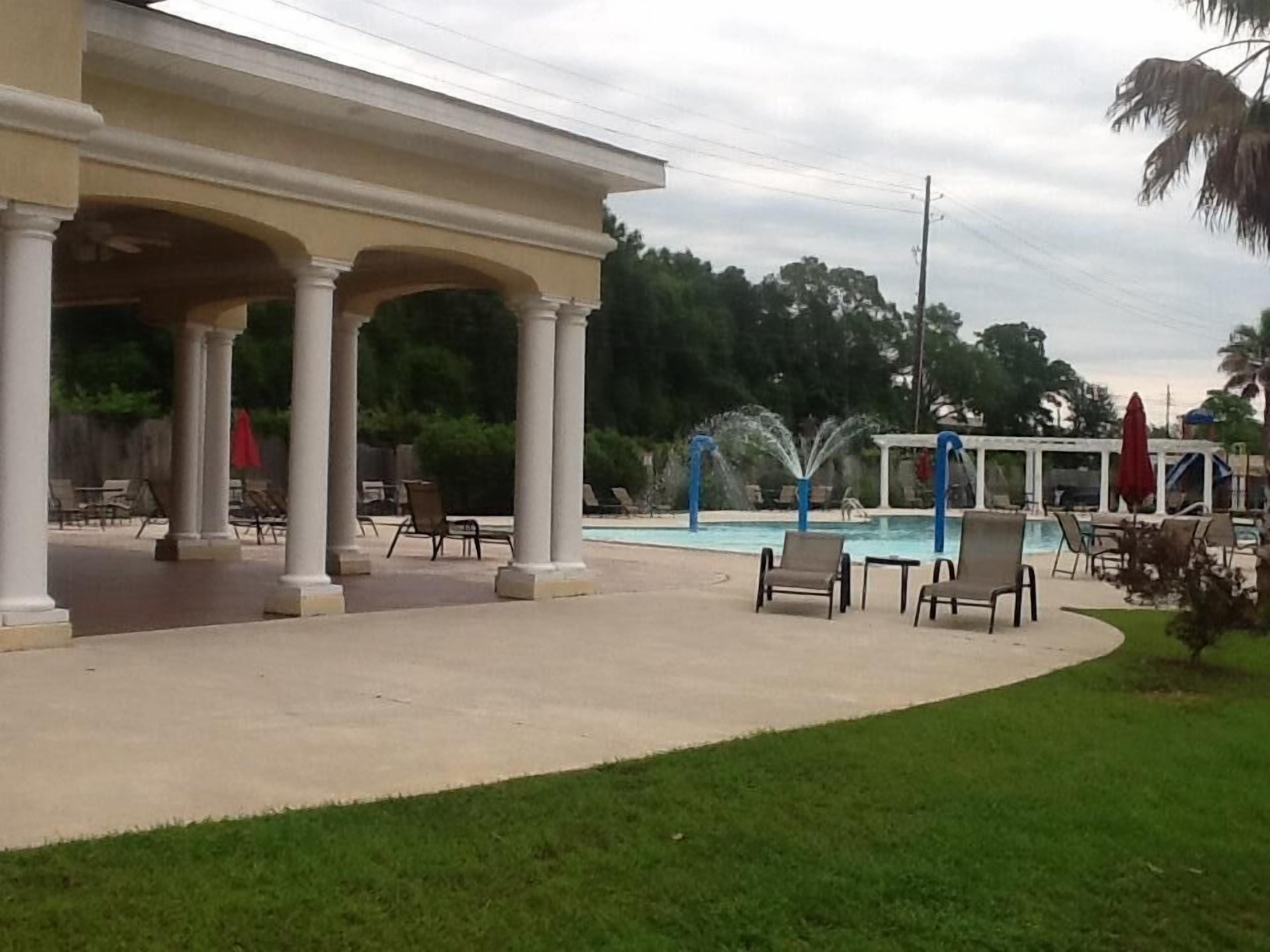 Lounge chairs awaiting you at saltwater, walk-in pool.  Open spring thru fall. 