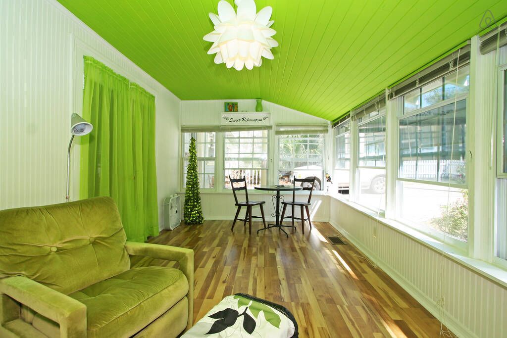 Glorious Sunroom with tinted glass.