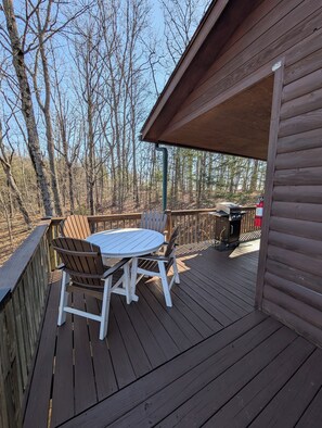 Outdoor dining - Mountain Views!!  3 Acre privacy, Fiber Optic Internet and more! (Cleveland)