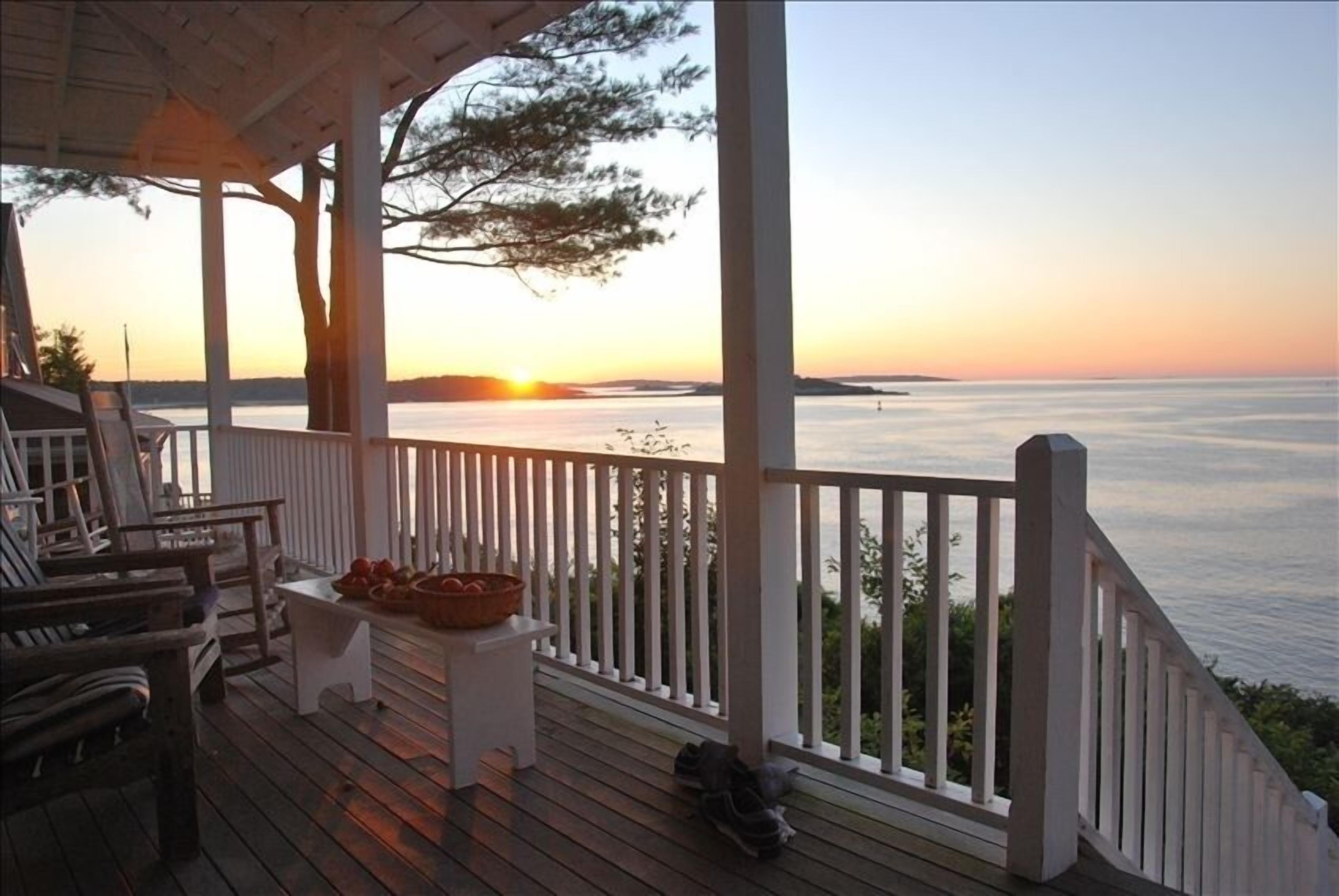 Enjoy Sweeping Waterfront View, Watch Lobster Boats from Porch