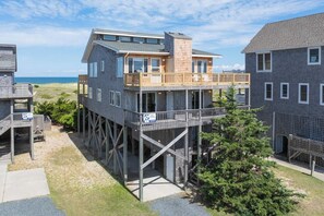 Exterior - Oceanfront Home in Avon with Hot Tub, Game Room, and Direct Beach Access (Avon)