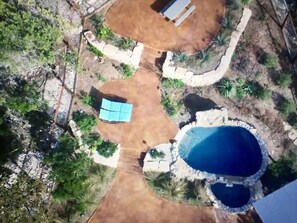 Exterior - Waterfall Pool, Cabana, Mountain Views, Outdoor Fireplace, 3 Minutes 2 Frio! (Concan)