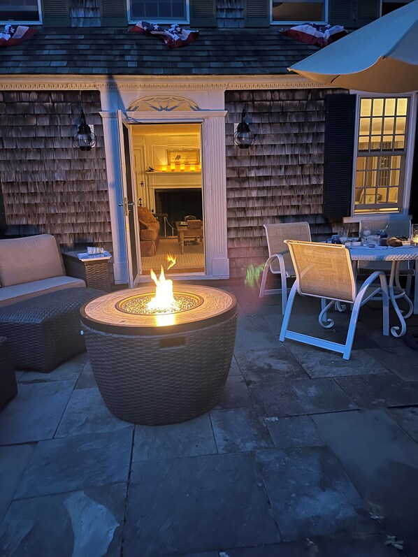 Terrace/patio - Overlooking Wychmere Harbor, 400 steps to beach, town & Nantucket ferry.
(harwichport, ma)