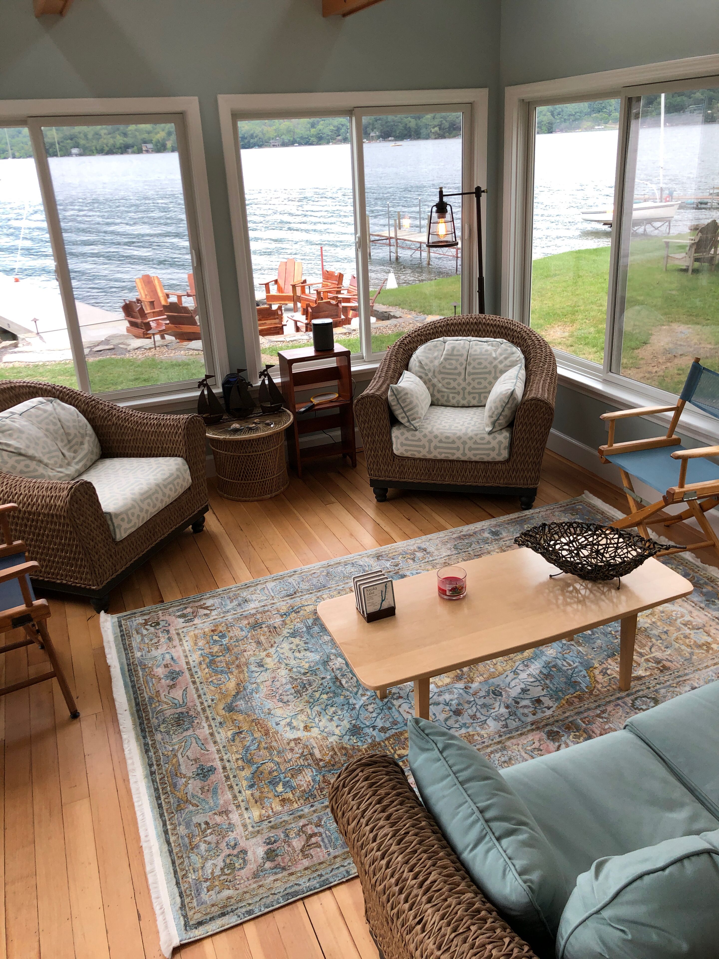 Beautiful sunrises! Custom home on the lake in a protected cove!