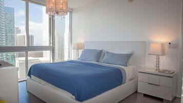 2 bedrooms, iron/ironing board, travel crib, WiFi