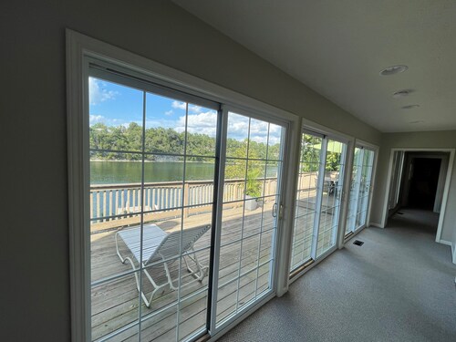 Spacious Lakefront Home On The Point With Great Views