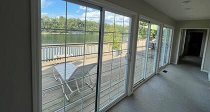 Spacious Lakefront Home On The Point With Great Views