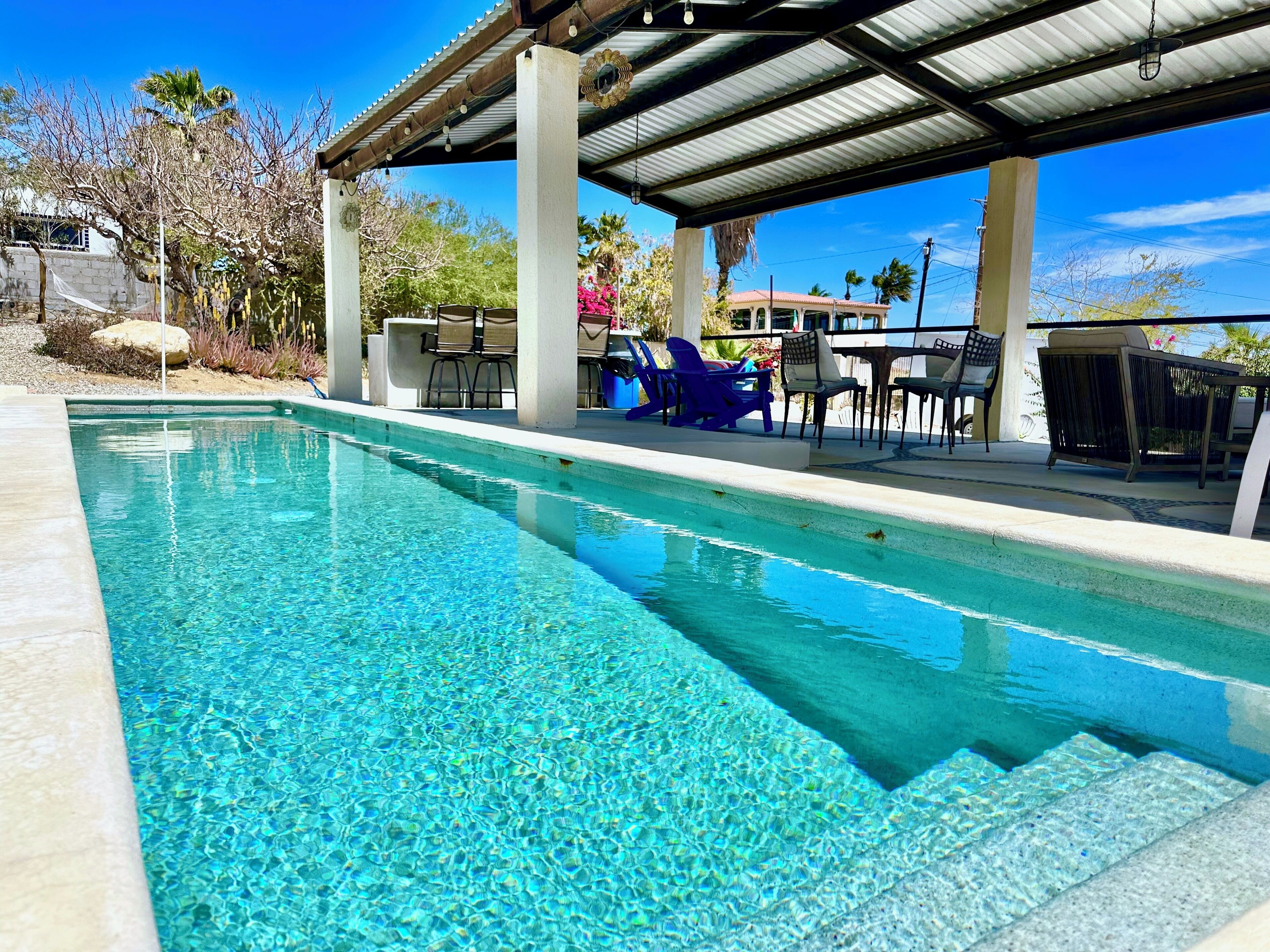 Outdoor pool, a heated pool