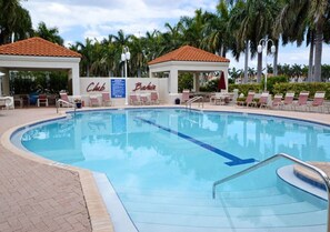 Utendørsbasseng og et oppvarmet basseng