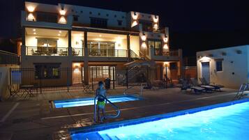 A heated pool
