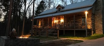 Vintage 1850's log house for rent with 185 acres ,on a Creek , 2miles trails .