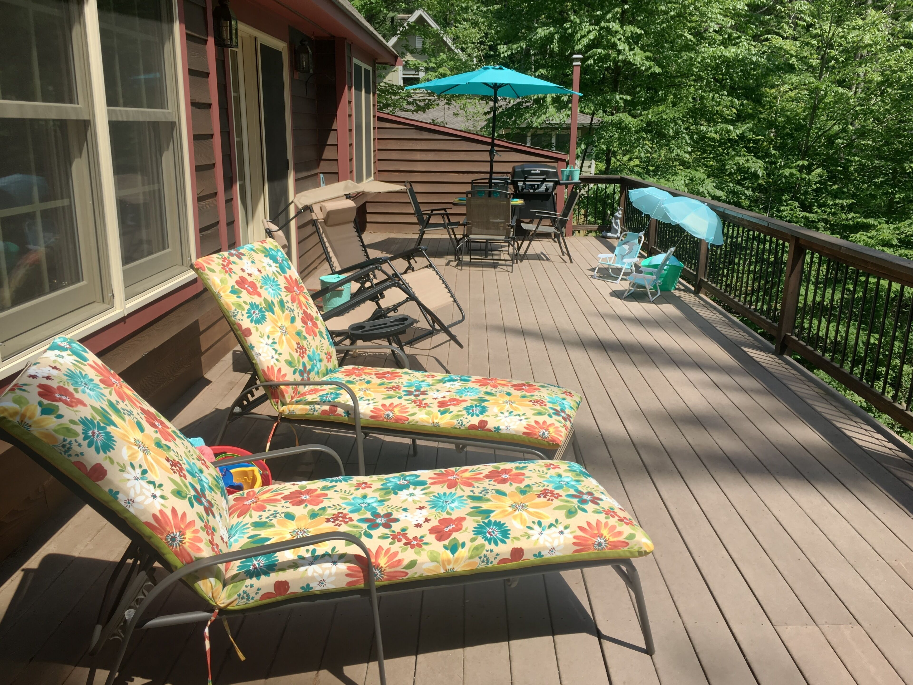 Enormous deck! Which you can enclose for babies/toddlers so you can relax!