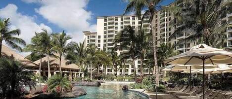 Outdoor pool, a heated pool